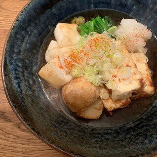 豆腐と里芋、餅の揚げ出し